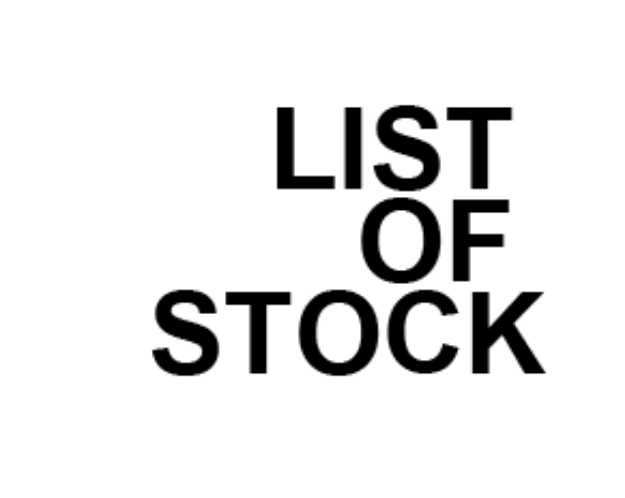 Picture of LIST OF STOCK